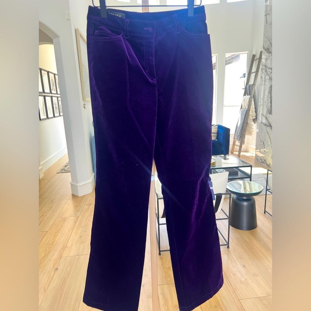 ✨ ESCADA Purple Velvet Trousers - Size 36 (EU) | US 6 - EUC ✨